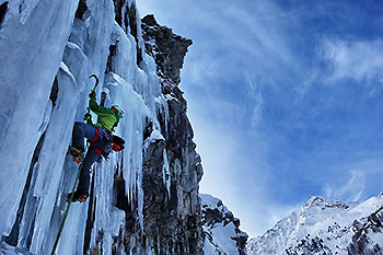 Ice Climbing Opening a Lillaz