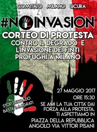 Il Movimento Sociale al corteo di Milano contro il degrado
