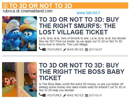 Al cinema quali film devi scegliere di vedere in 3D
