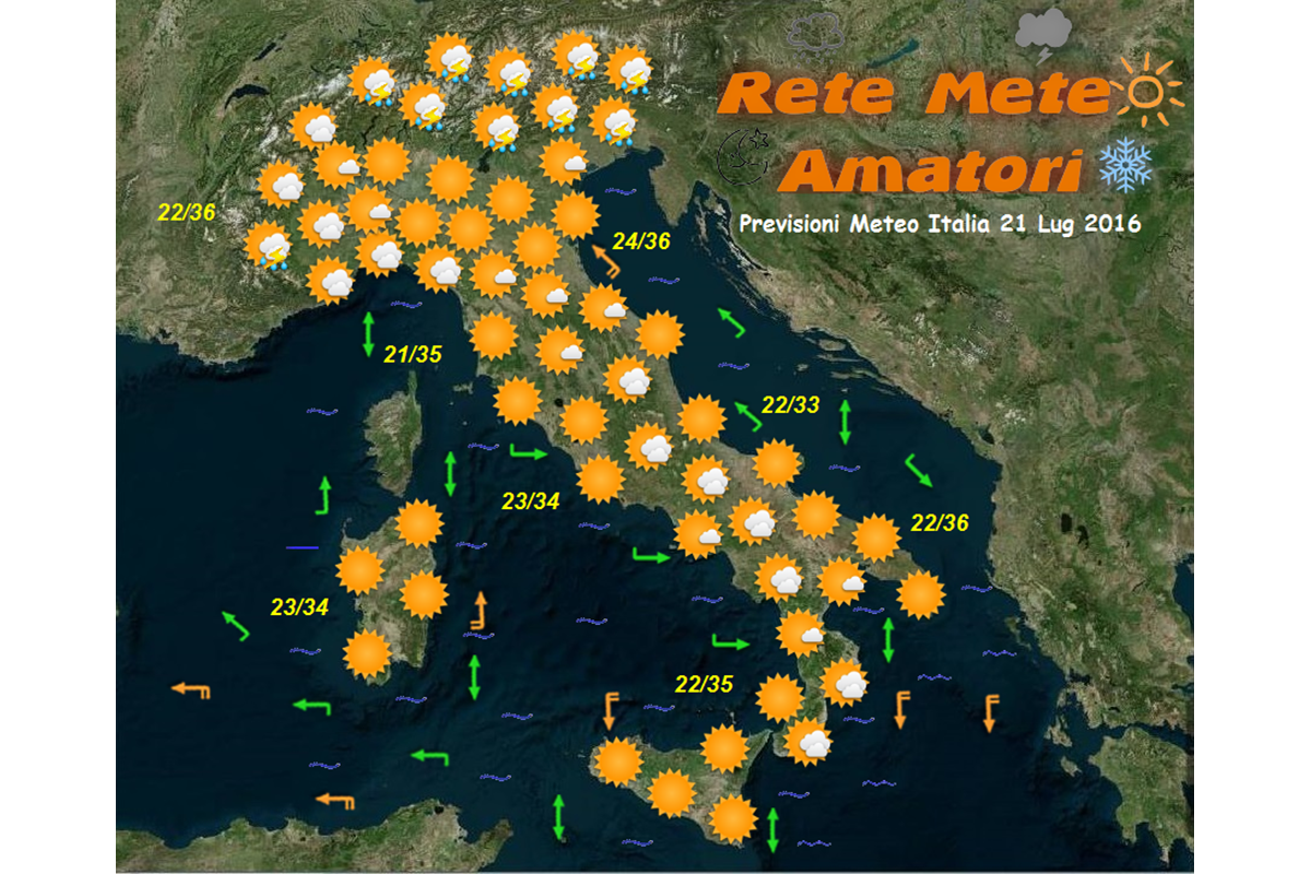 Bollettino Meteo 21 luglio 2016