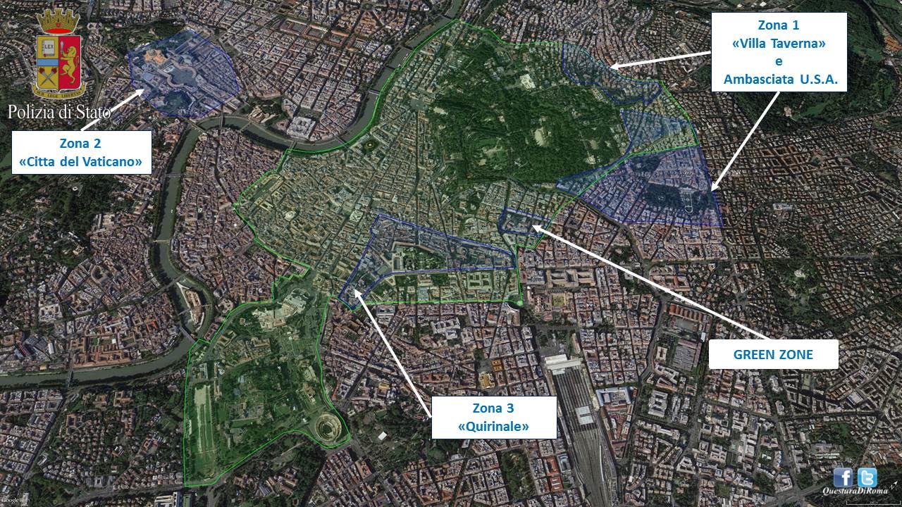 Trump a Roma, massima allerta e zone di sicurezza in Centro
