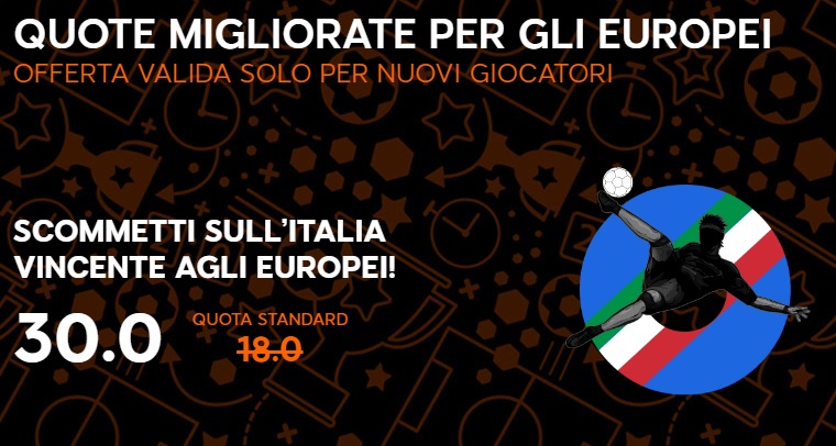 Euro 2016, su 888sport.it il trionfo azzurro vola a 30,00