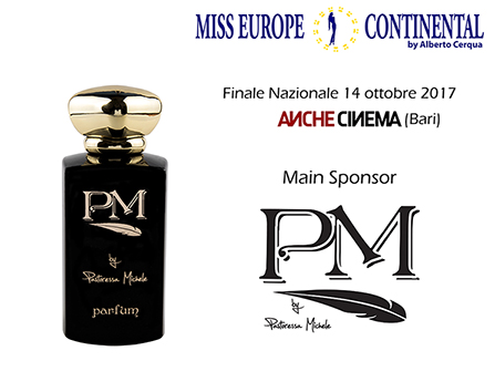PM Parfum Main Sponsor per Miss Europe Continental Italia